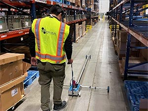 Flooring Survey in Fully Operational Warehouse